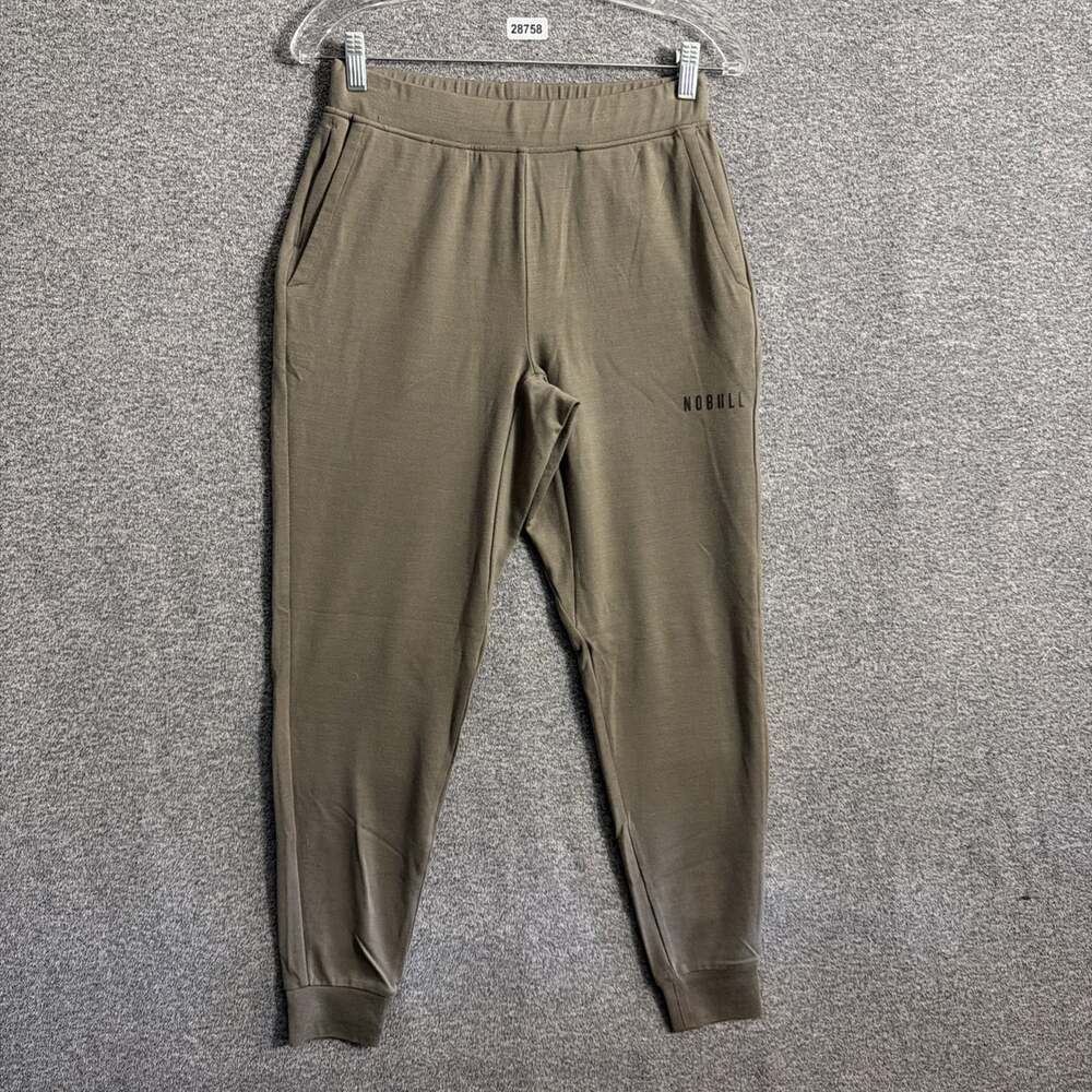 Nobull Men's Size Small Brown Merino Wool Blend Jogger Pants